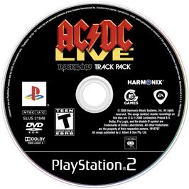 Cartridge artwork for Ac/dc Live - Rock Band Track Pack on the Sony Playstation 2.